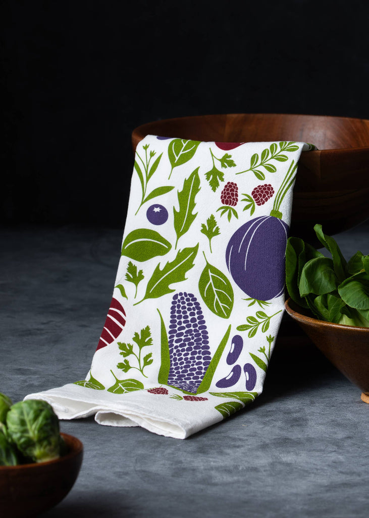 Hazelmade | Farmers Market Tea Towel | Purple