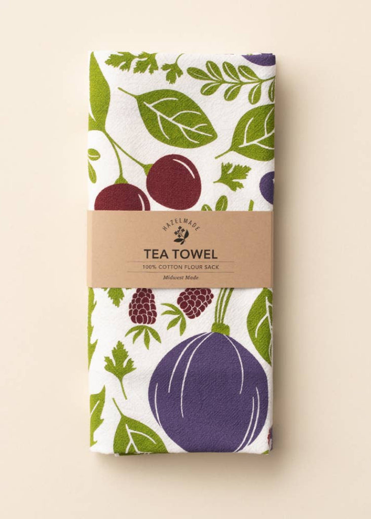 Hazelmade | Farmers Market Tea Towel | Purple