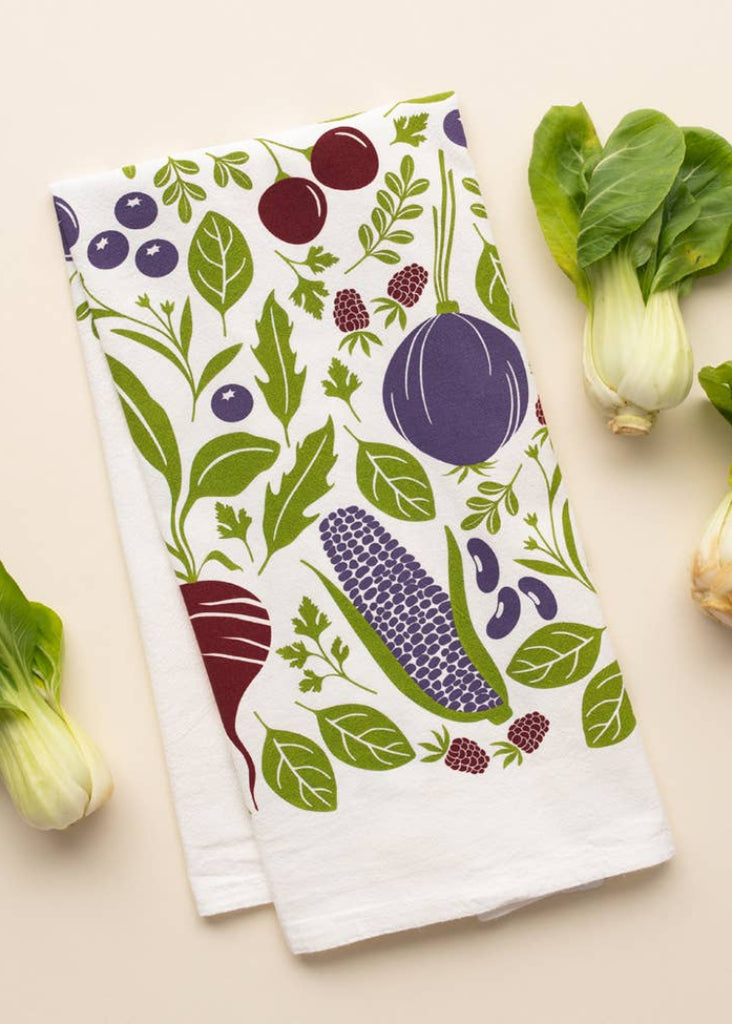 Hazelmade | Farmers Market Tea Towel | Purple