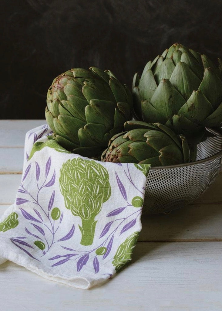 Hazelmade | Kitchen Towel Artichokes + Olives