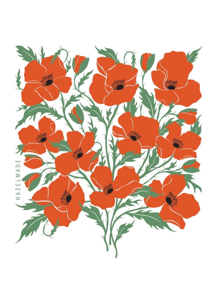 Hazelmade | Kitchen Towel | Poppies