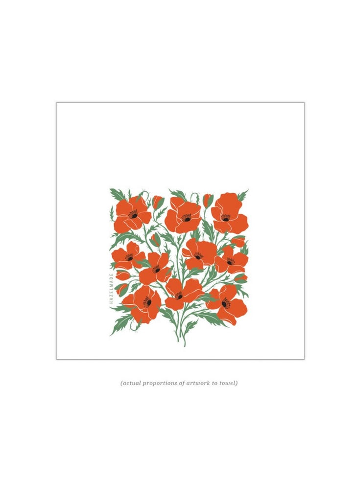 Hazelmade | Kitchen Towel | Poppies
