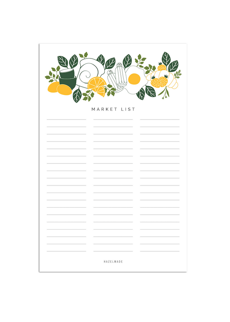 Hazelmade | "Market List" Breakfast Diner Notepad