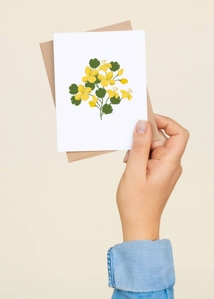 Hazelmade | Yellow Celandine Card | Set of 8