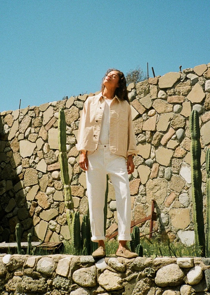 Hey Gang | The Loose Crop Jeans | White