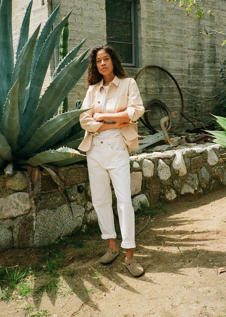 Hey Gang | The Loose Crop Jeans | White