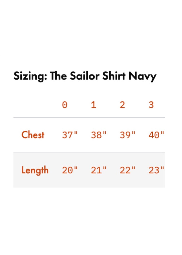 Hey Gang | The Sailor Shirt | Navy