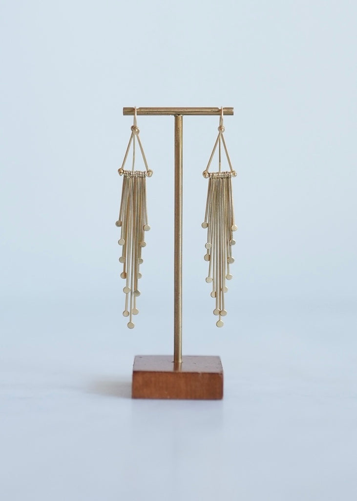 Hilary Finck Designs | Fringe Chandelier 18k Earrings