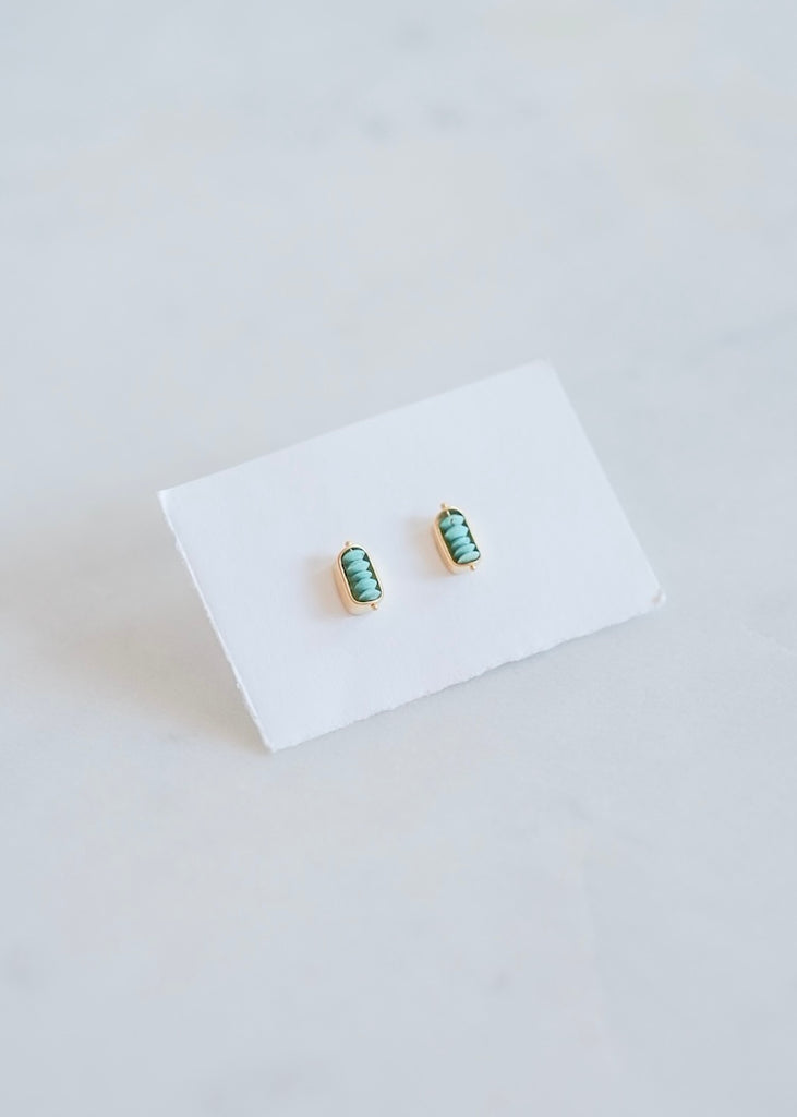 Hilary Finck Designs | Persian Turquoise + 18k Captured Studs