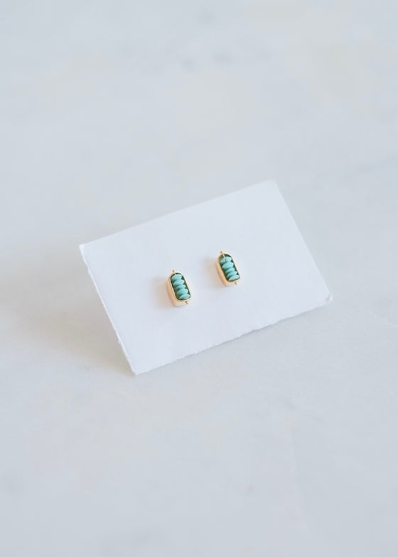 Hilary Finck Designs | Persian Turquoise + 18k Captured Studs