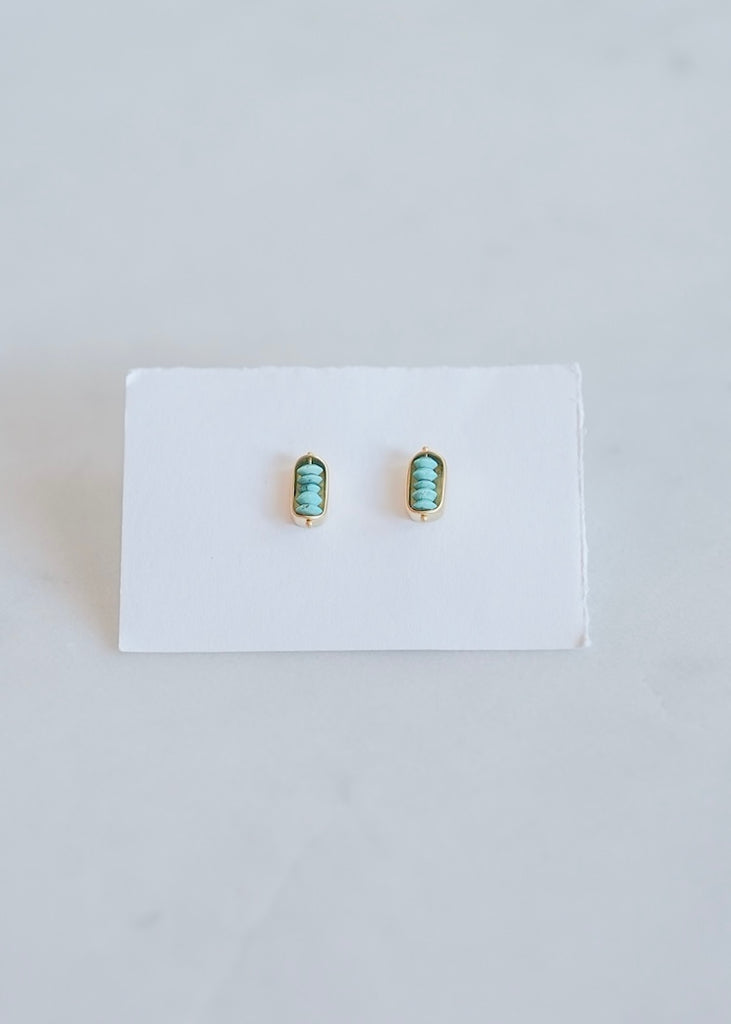 Hilary Finck Designs | Persian Turquoise + 18k Captured Studs
