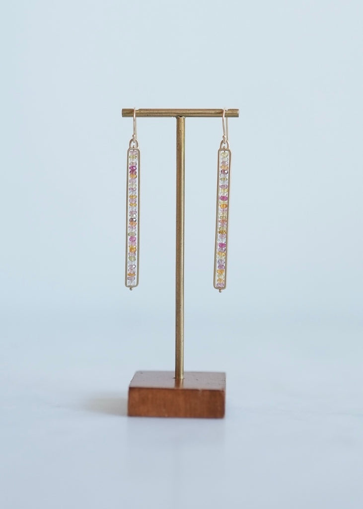 Hilary Finck Designs | Sapphire Bead Stick Earrings
