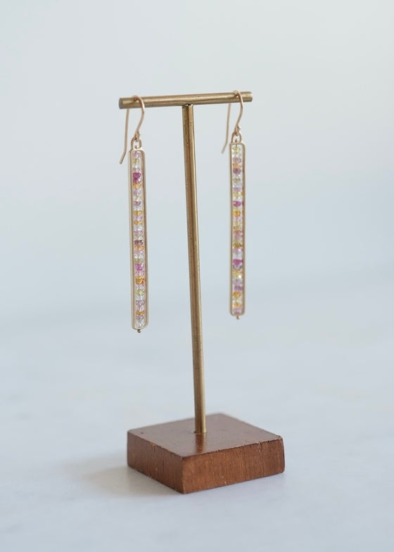 Hilary Finck Designs | Sapphire Bead Stick Earrings