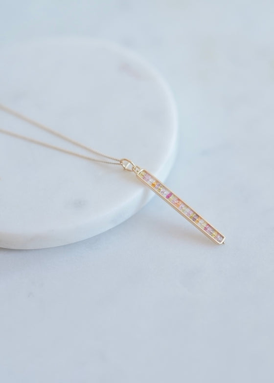 Hilary Finck Designs | Sapphire Bead Stick Necklace