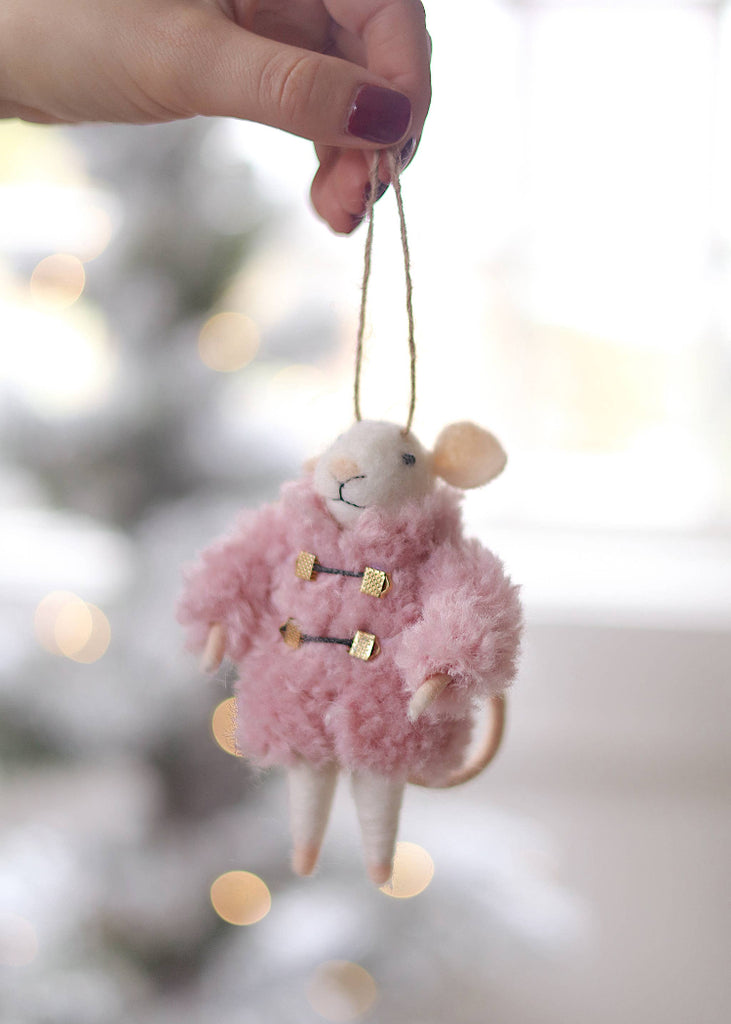 Holiday Mouse Ornament | Cozy Clementine