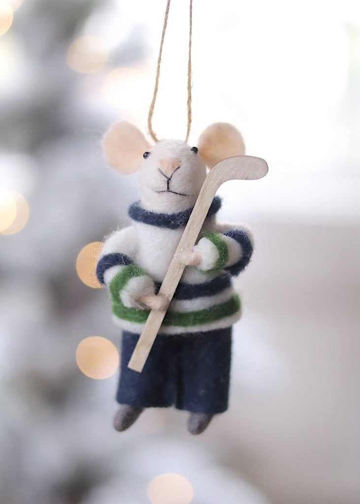 Holiday Mouse Ornament | Hockey Hal