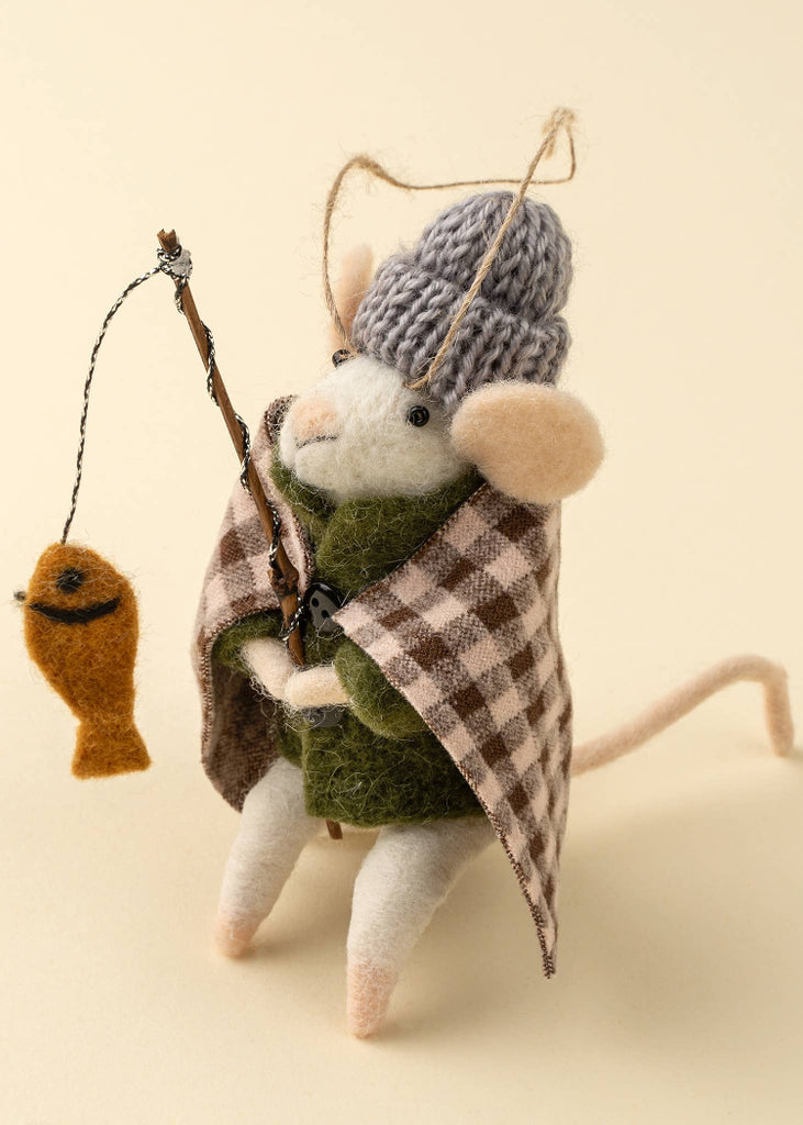 Holiday Mouse Ornament | Ice Fishing Ivan