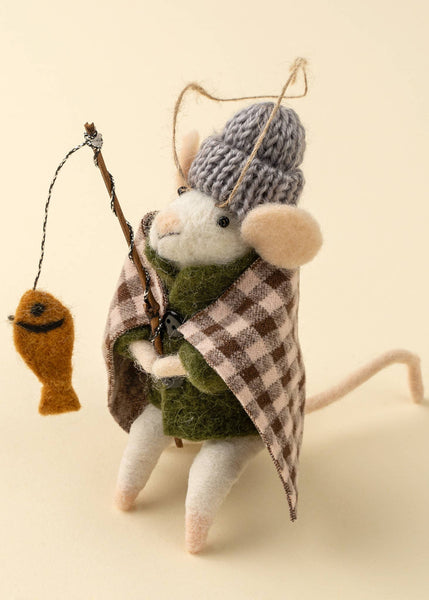 Holiday Mouse Ornament | Ice Fishing Ivan
