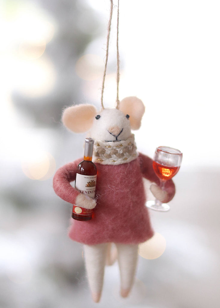 Holiday Mouse Ornament | Merlot Millie