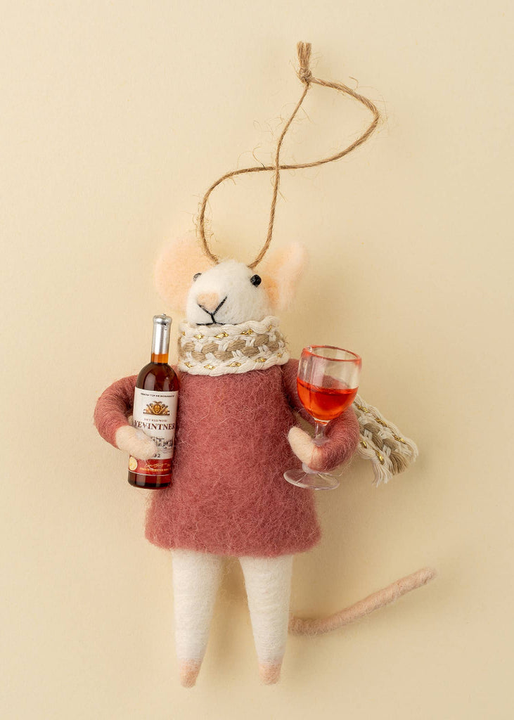Holiday Mouse Ornament | Merlot Millie