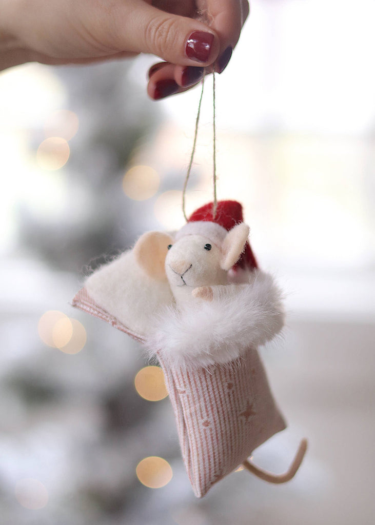 Holiday Mouse Ornament | Sleepytime Sally