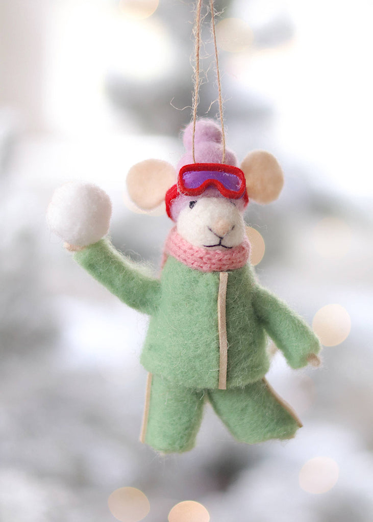Holiday Mouse Ornament | Snowball Sarah