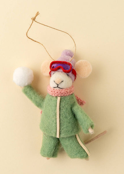 Holiday Mouse Ornament | Snowball Sarah