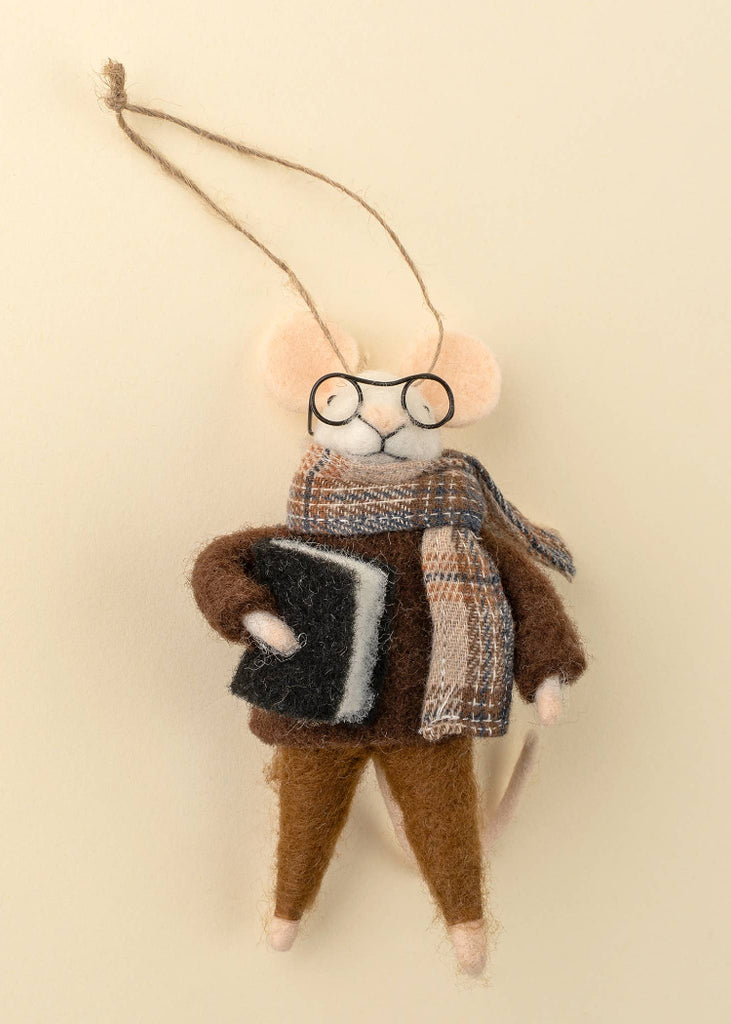 Holiday Mouse Ornament | Study Time Spencer