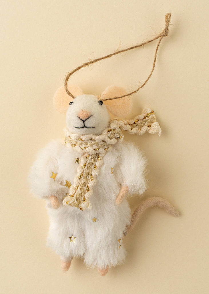 Holiday Mouse Ornament | Winter White Wendy