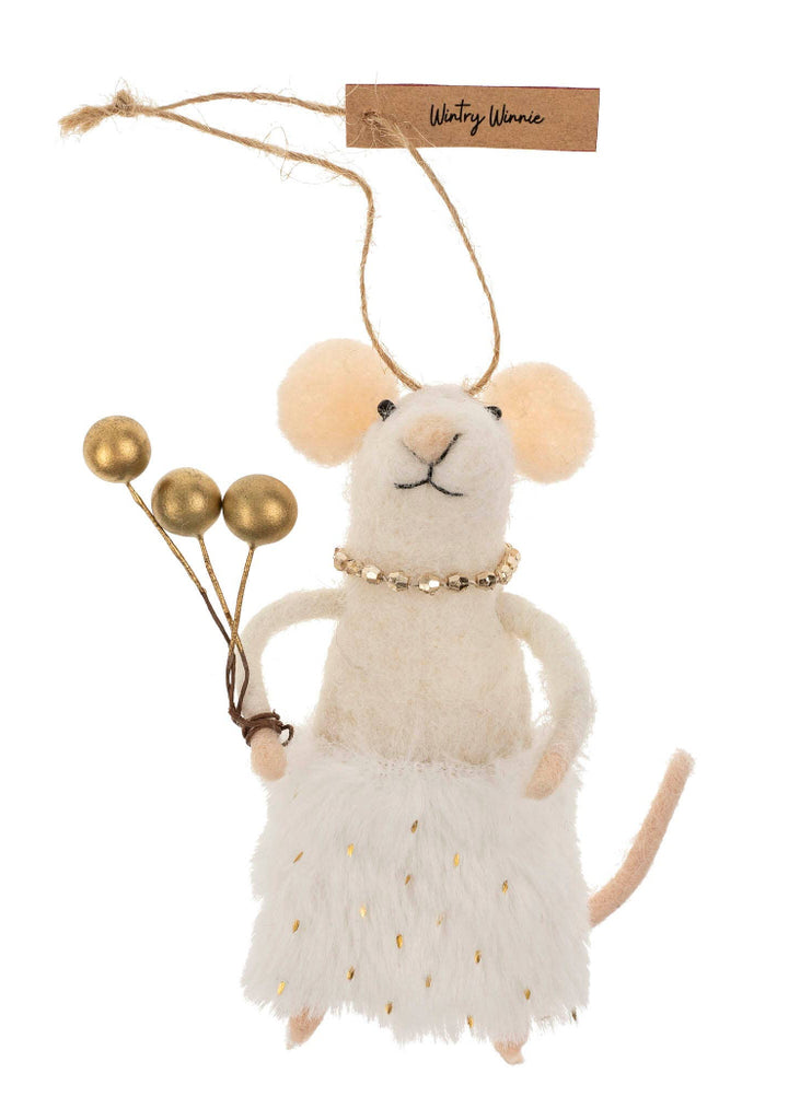 Holiday Mouse Ornament | Wintry Winnie