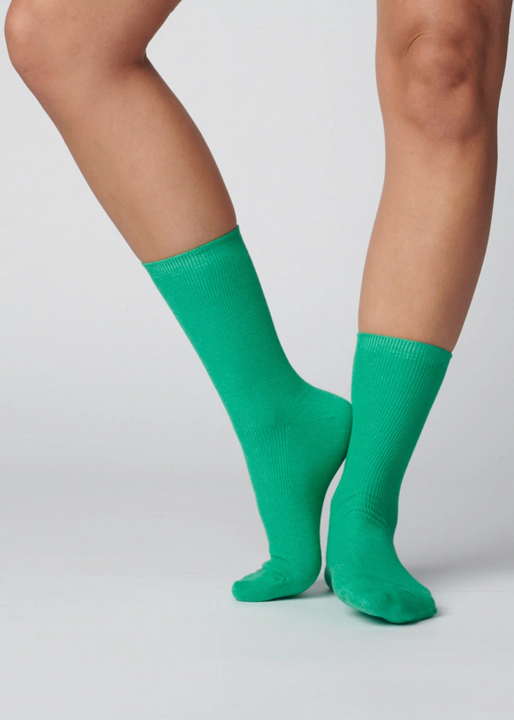 Hooray Sock Co. | Everyday Solid Crew Socks | Kelly Green