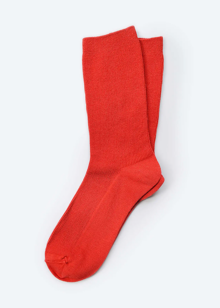 Hooray Sock Co. | Everyday Crew Socks | Scarlet