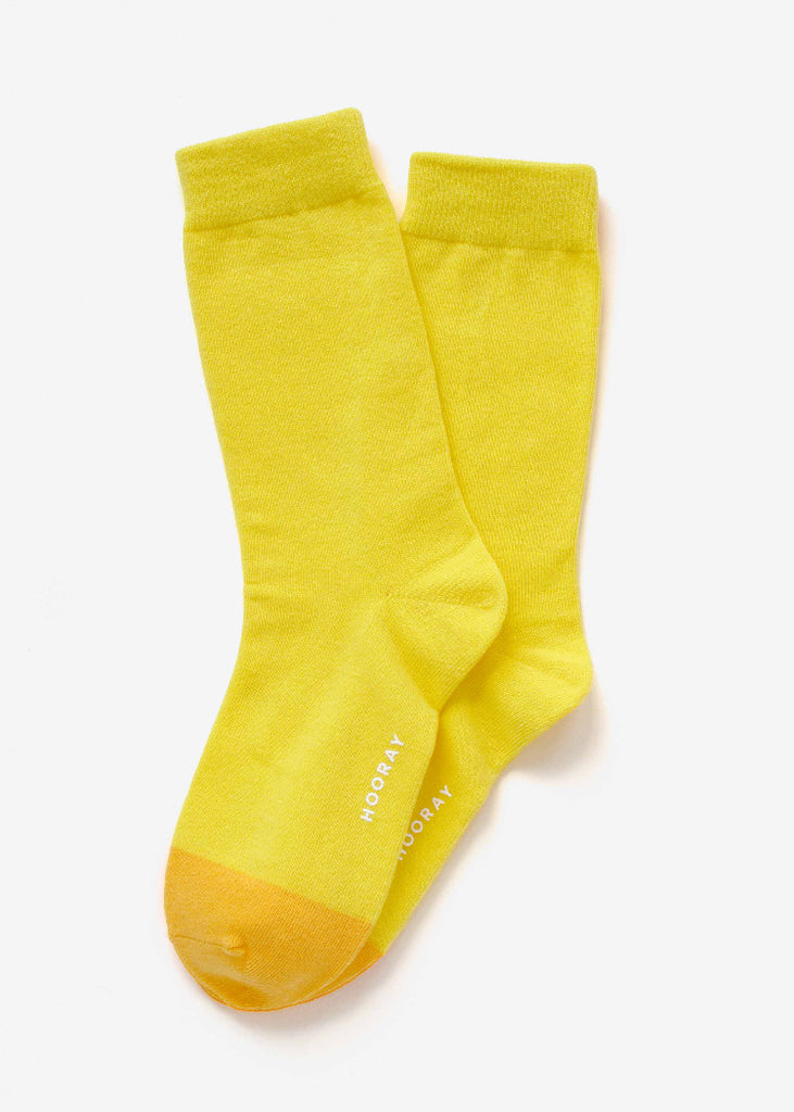 Hooray Sock Co. | Alamo Yellow Crew Socks