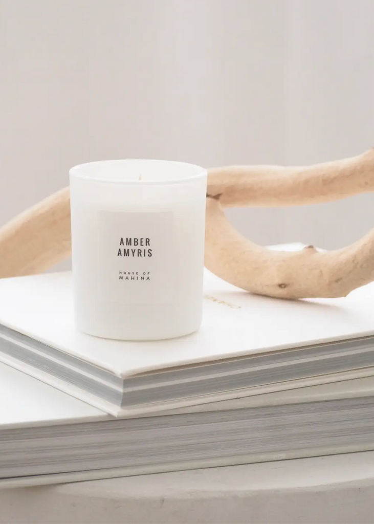 House of Mahina | Amber Amyris Petite Candle | 4 oz