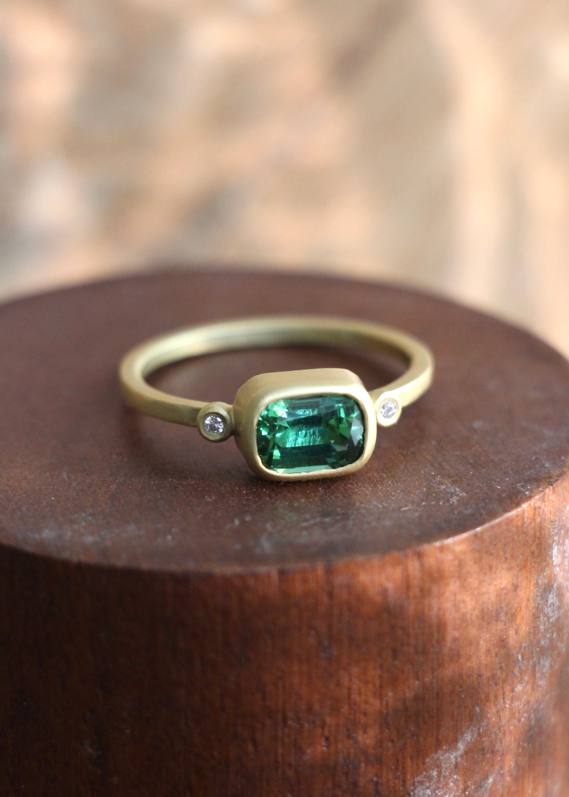 Ananda Khalsa | Blue + Green Tourmaline Ring - The Phoenix