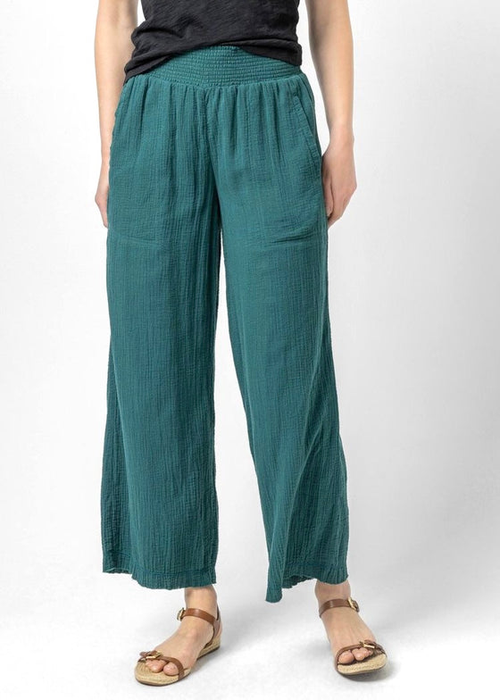 Lilla P | Smocked Waist Full Leg Pant