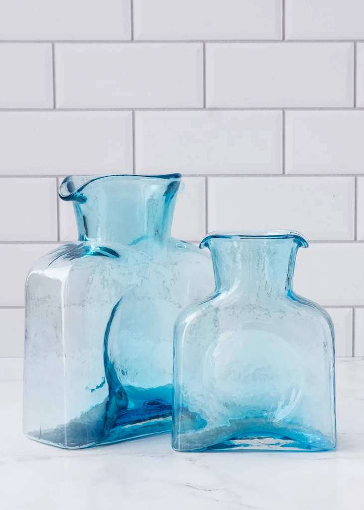 Ice Blue Water Bottle Pair