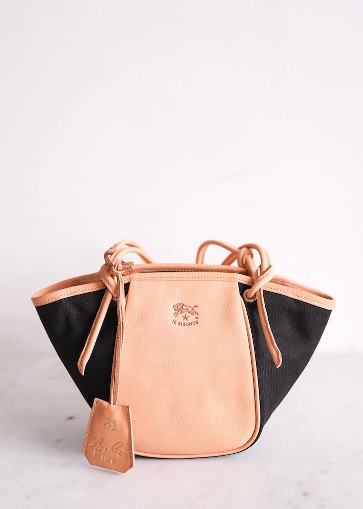 Il Bisonte | Linea 1970 Crossbody Bag | Nero/Natural