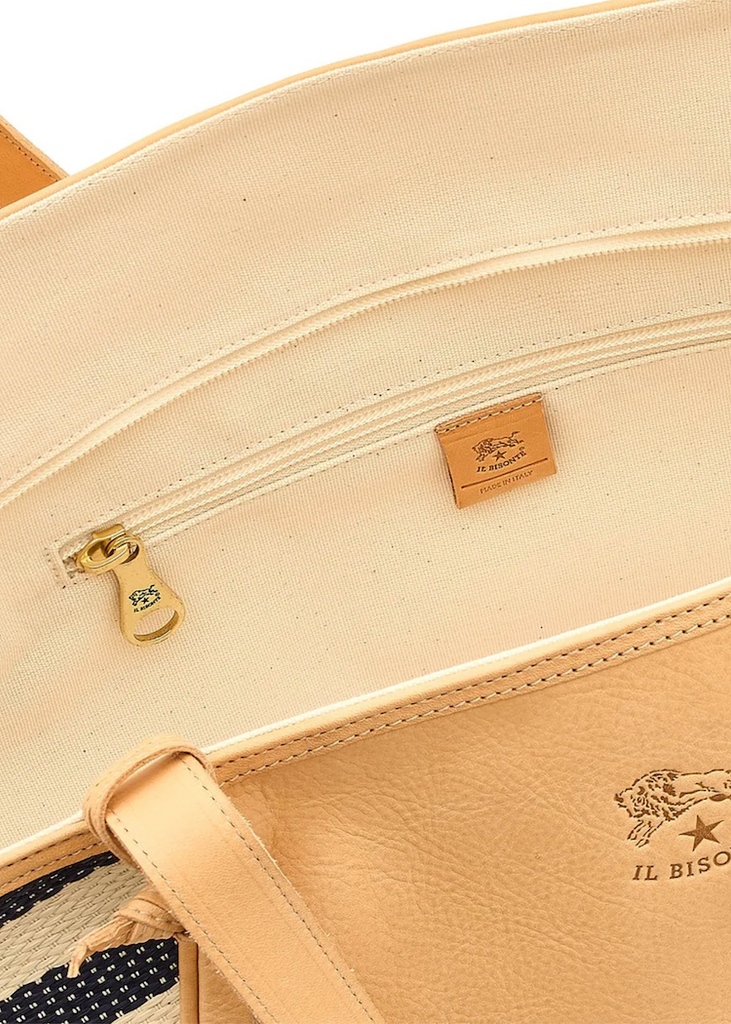 Il Bisonte | Linea 1970 Tote | Blue/Natural
