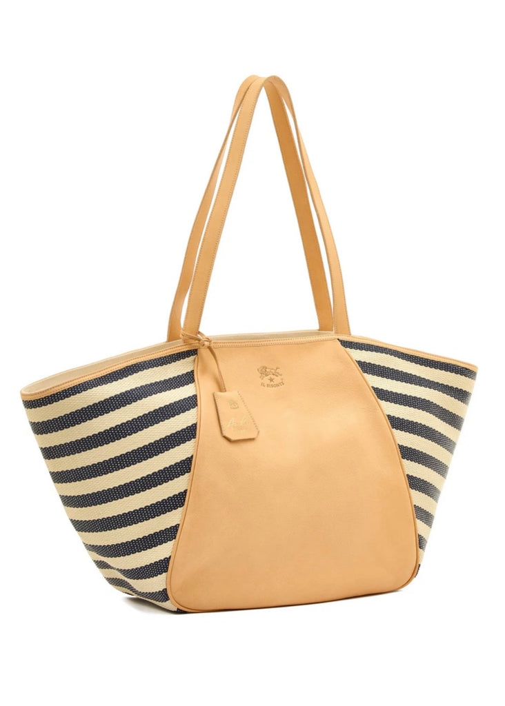 Il Bisonte | Linea 1970 Tote | Blue/Natural