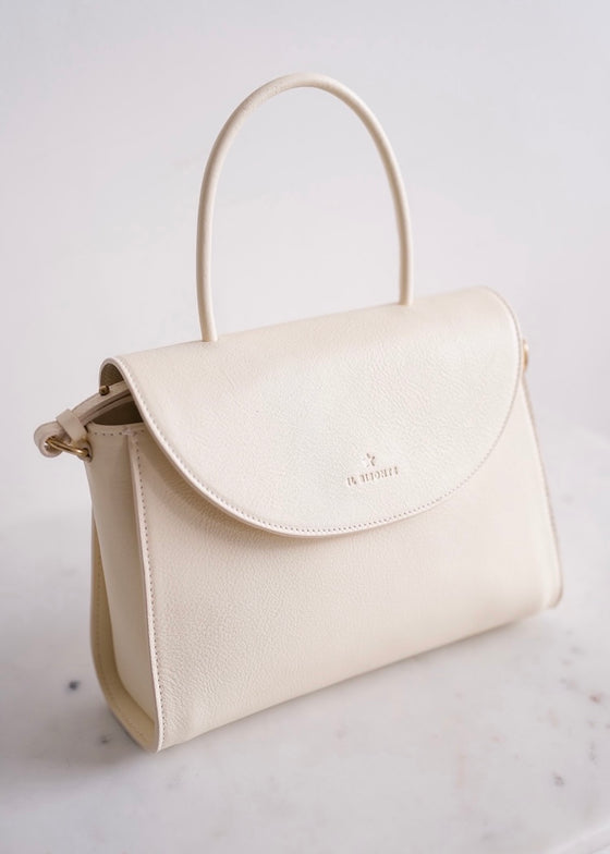 Il Bisonte | Linea 1978 Top Handle | Bianco Latte