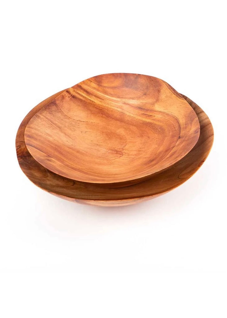 Itza | Shallow Wave Bowl | Mahogany