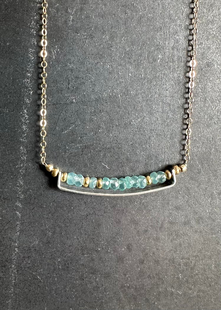 J&I Jewelry | Aqua Chalcedony Necklace