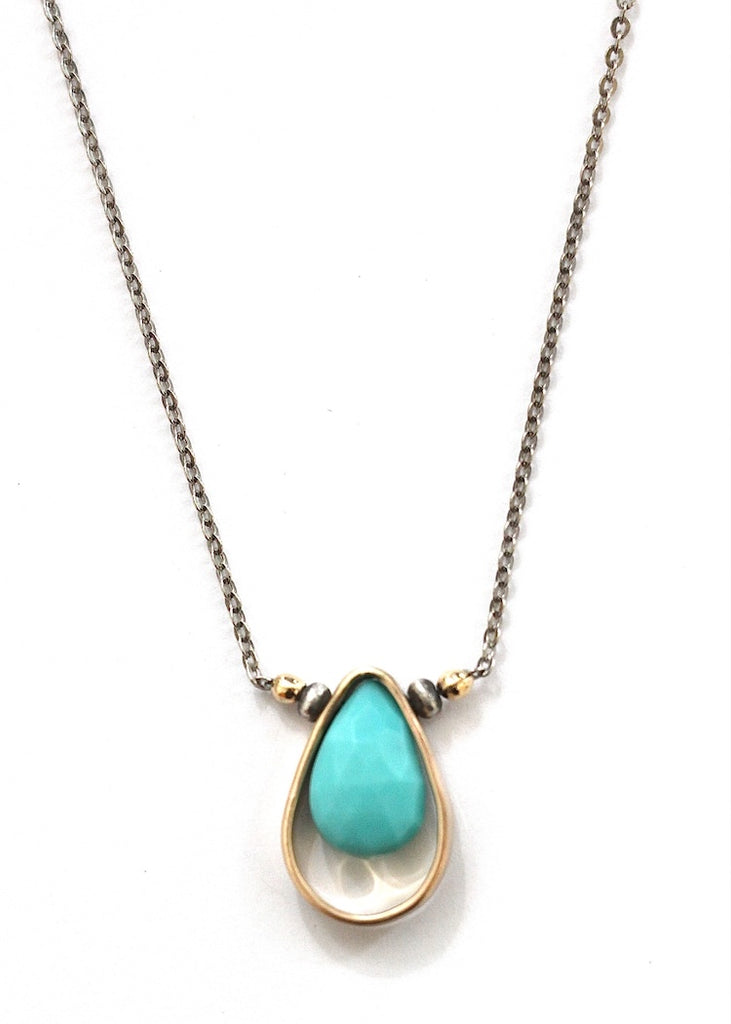 J&I Jewelry | Turquoise + 14kg Filled Necklace