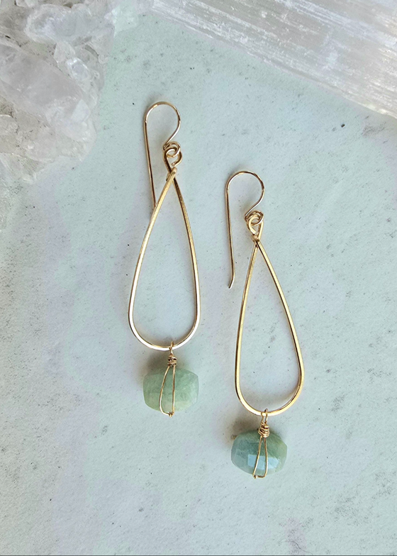 James & Jezebelle | Aquamarine Earrings