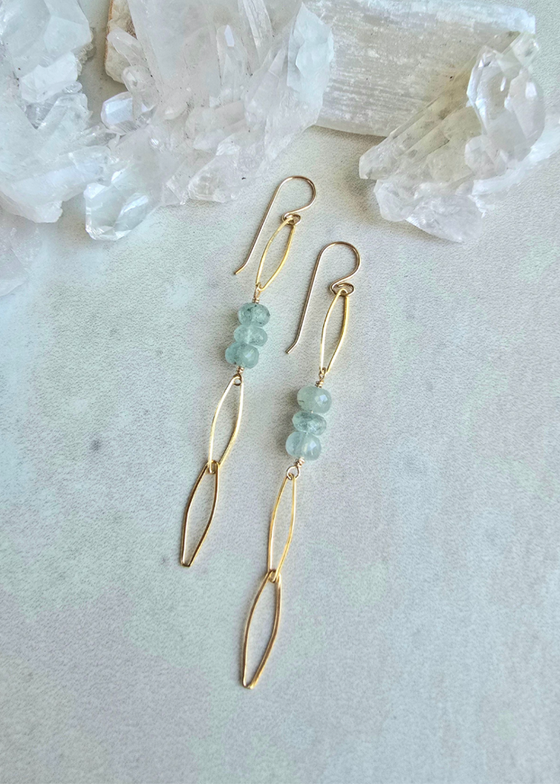 James & Jezebelle | Aquamarine Earrings