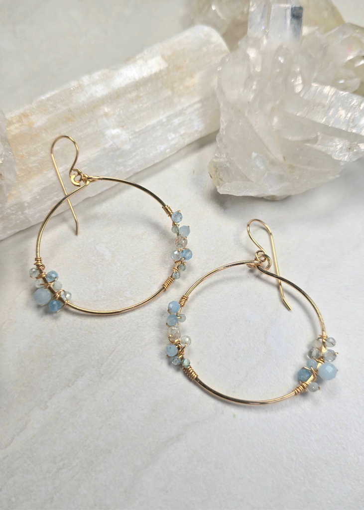 James + Jezebelle | Aquamarine Hoop
