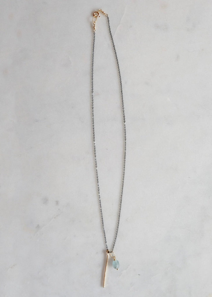 James & Jezebelle | Aquamarine & Spike Necklace