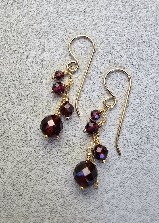 James + Jezebelle | Bardot Earring | Garnet