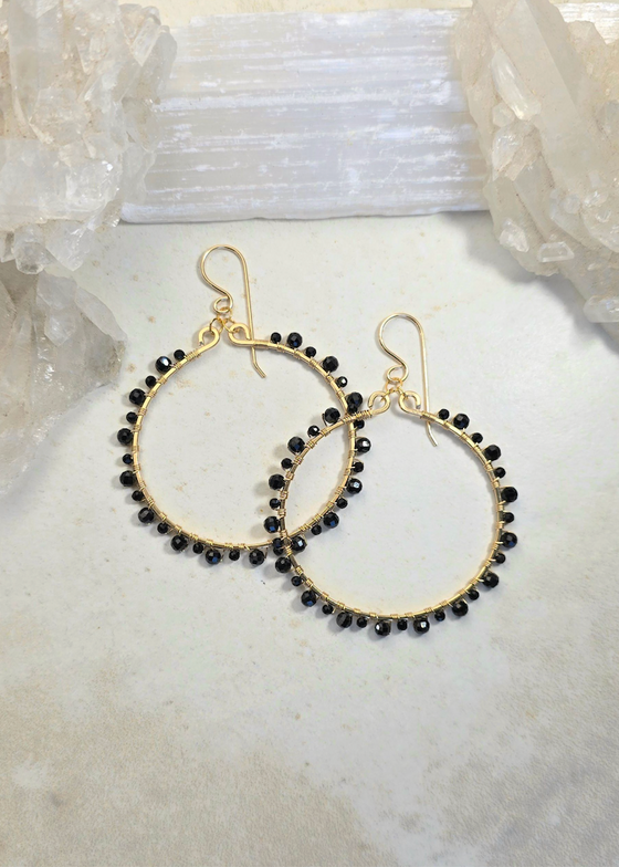 James + Jezebelle | Black Spinel Hoop